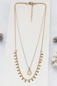 collier Delphi blanc doré de Shlomit Ofir