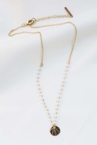 collier Alma blanc doré de Shlomit Ofir