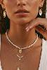 Collier Raya perles blanches doré de Shlomit