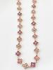 Collier fleurs Gina rose doré