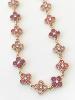 Collier fleurs Gina rose doré