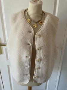 gilet sans manche moumoute beige L 42/46