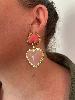 Boucles Love vert doré