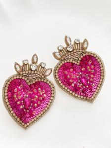Boucles Ex voto rose de Mandalita