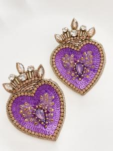 Boucles Ex voto violet de Mandalita