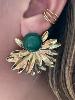 boucles Alba vert doré