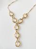 Collier cristal blanc Y doré