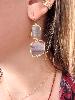 Boucles pierres Jacky violet doré