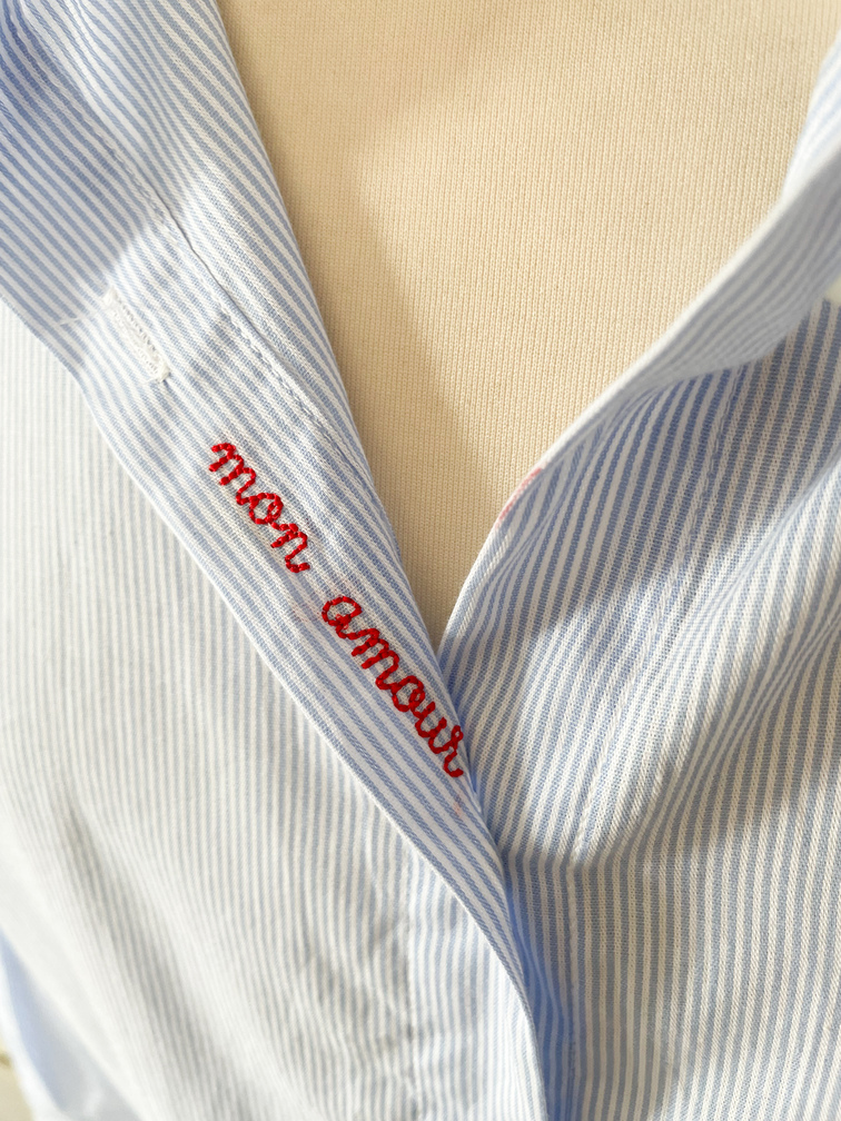 chemise Mon amour bleu 36/42