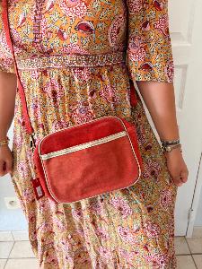 Sac brique doré cuir 