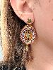 Boucles Bali brodé doré 