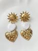 boucles coeur soleil doré