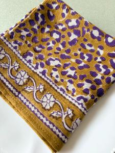 Foulard Bonheur du jour small graou moutarde