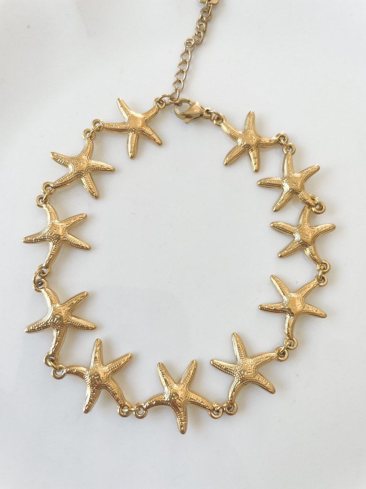 bracelet de cheville étoile doré