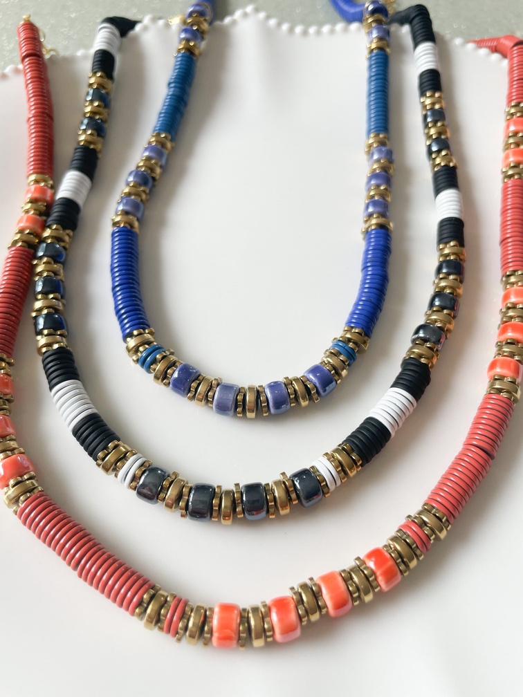 Collier Byzance bleu doré