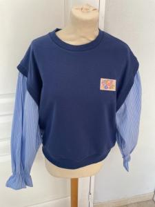 Pull chemise Season bleu M/L 40/42