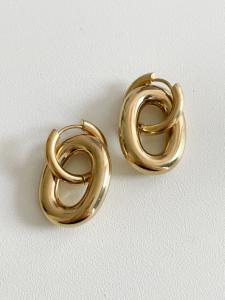 Boucles Ovale doré