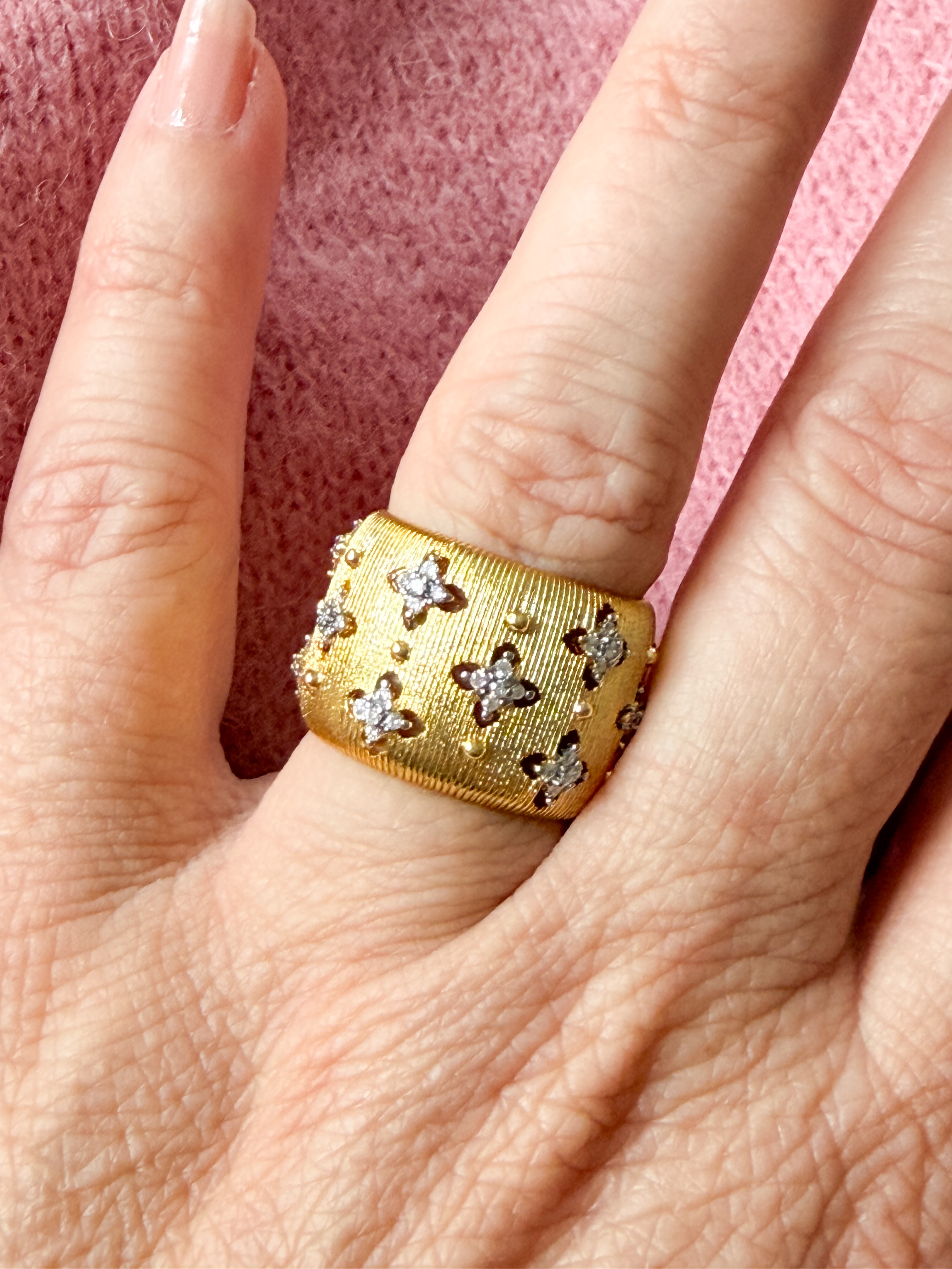Bague Colette blanc doré