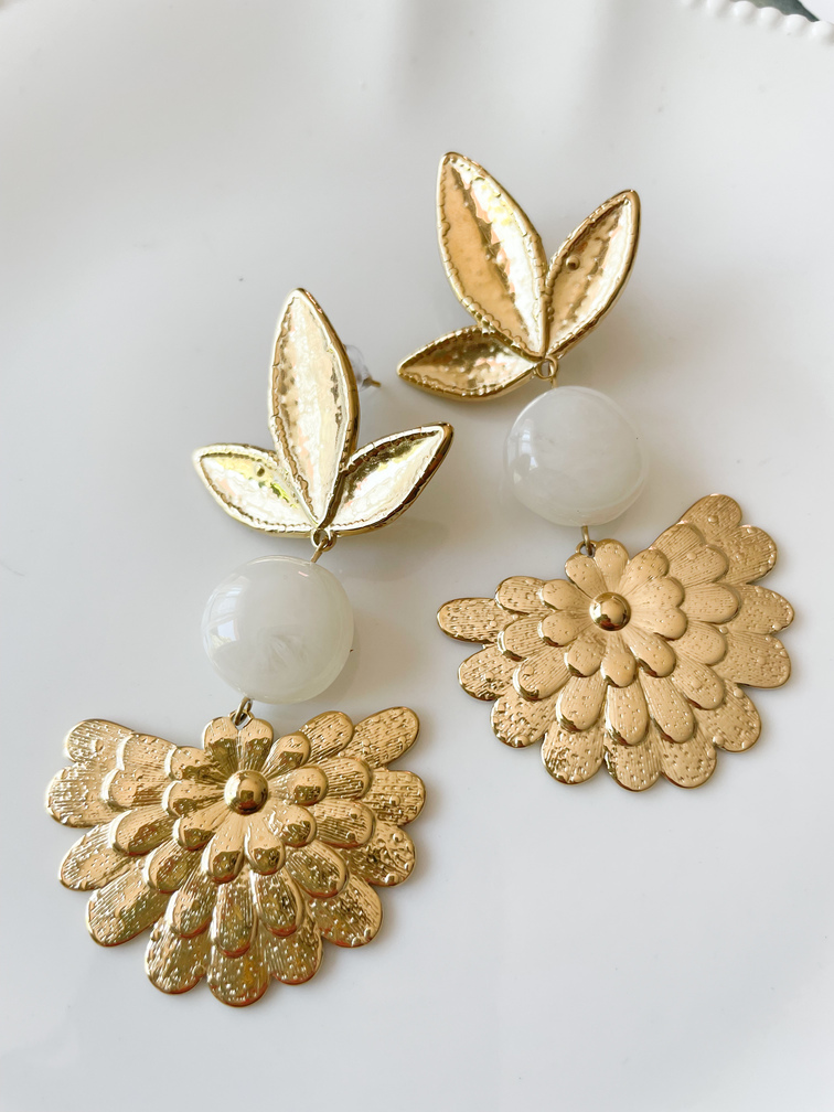 boucles Bianca blanc doré