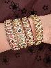 Bracelet pierres Simona beige doré
