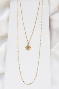 collier Didi vert long doré de Shlomit Ofir