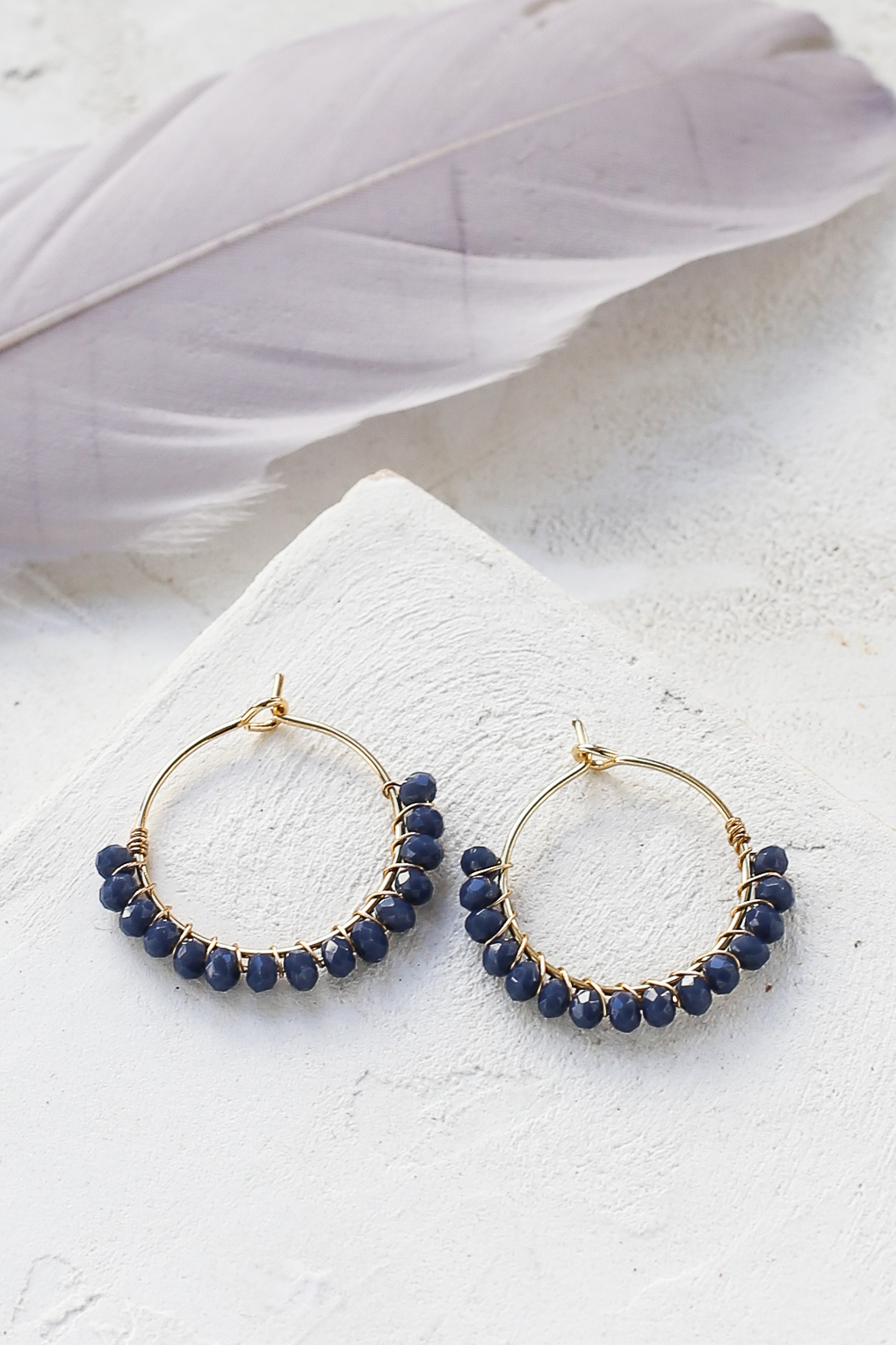 boucles Viola bleu doré de Shlomit Ofir