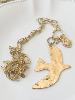 collier sautoir hirondelle doré