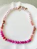Collier Bonbon rose doré