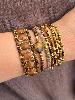 Bracelet pierres Abba marron doré