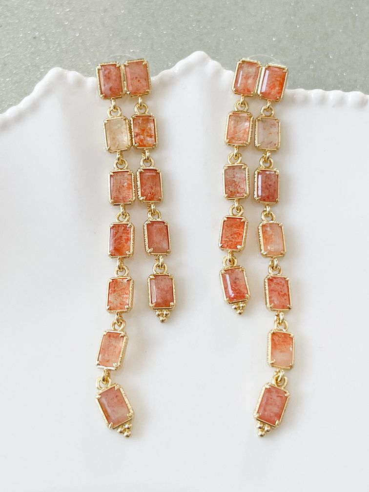Boucles pierres Tony doré