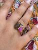 Bague Izia rose kaki doré
