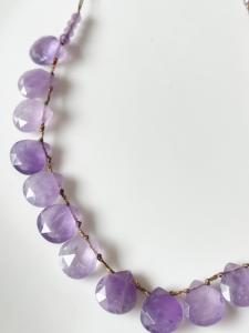 Collier Jackie violet doré