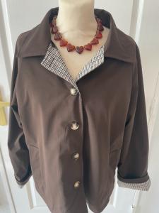 Veste trench court 36/46 marron