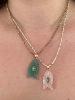 collier Stone vert doré