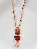 Collier pierres Nina rose doré 