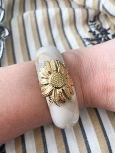bracelet Barbara crème doré