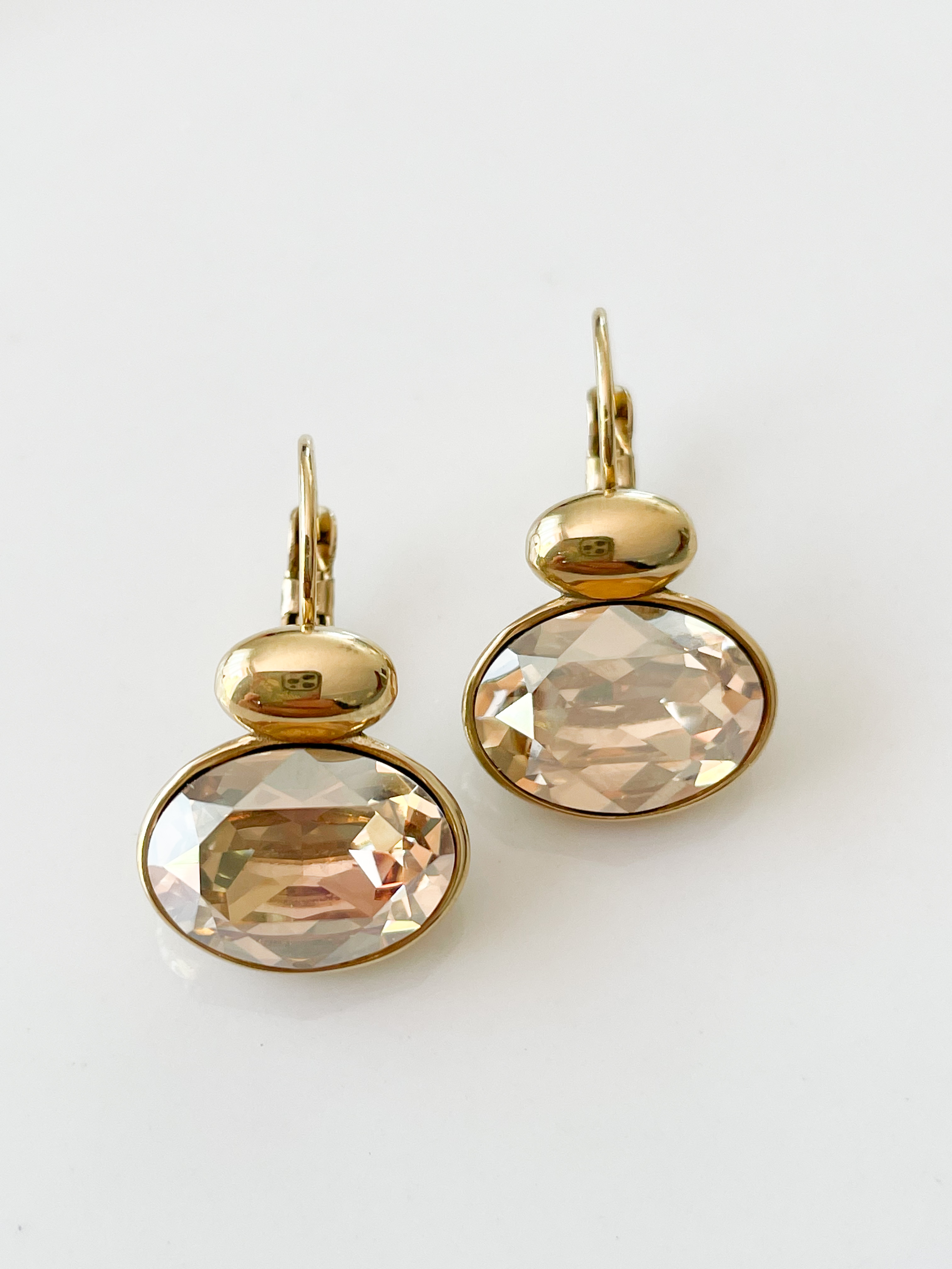 Boucles Cristal Champagne doré