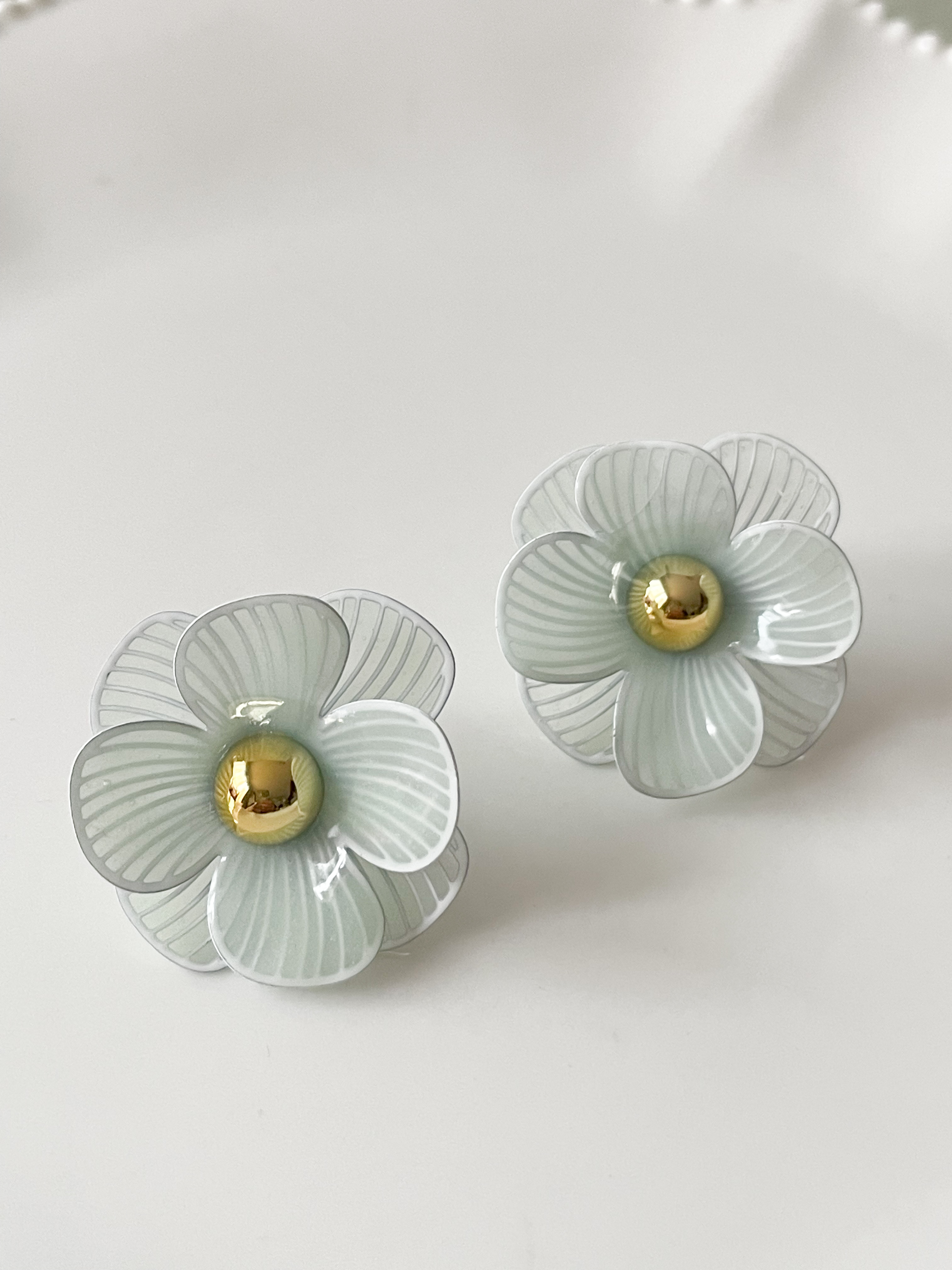 Boucles Paisley bleu doré
