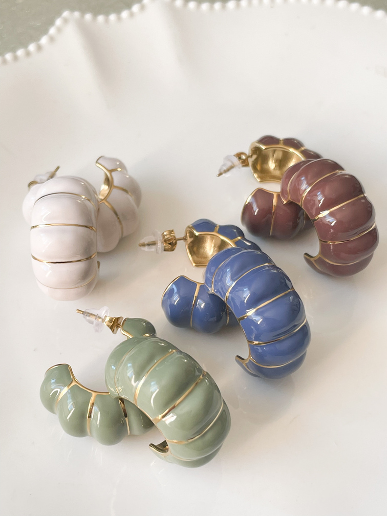 boucles Byzance bleu doré