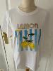 t shirt blanc citron bleu 36/42