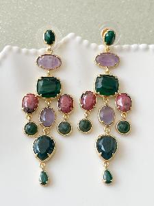 Boucles pierres Jimmy fonçé doré 