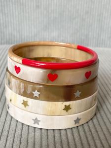 bracelet corne étoile doré