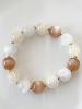 collier Rita beige marron doré