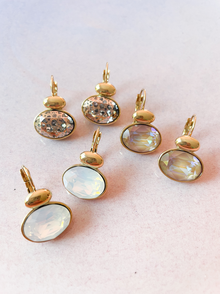 Boucles Garbo blanc doré