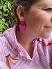 boucles  coeur paillettes violet