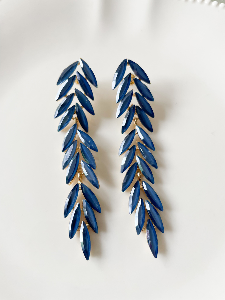 boucles Pyla bleu doré
