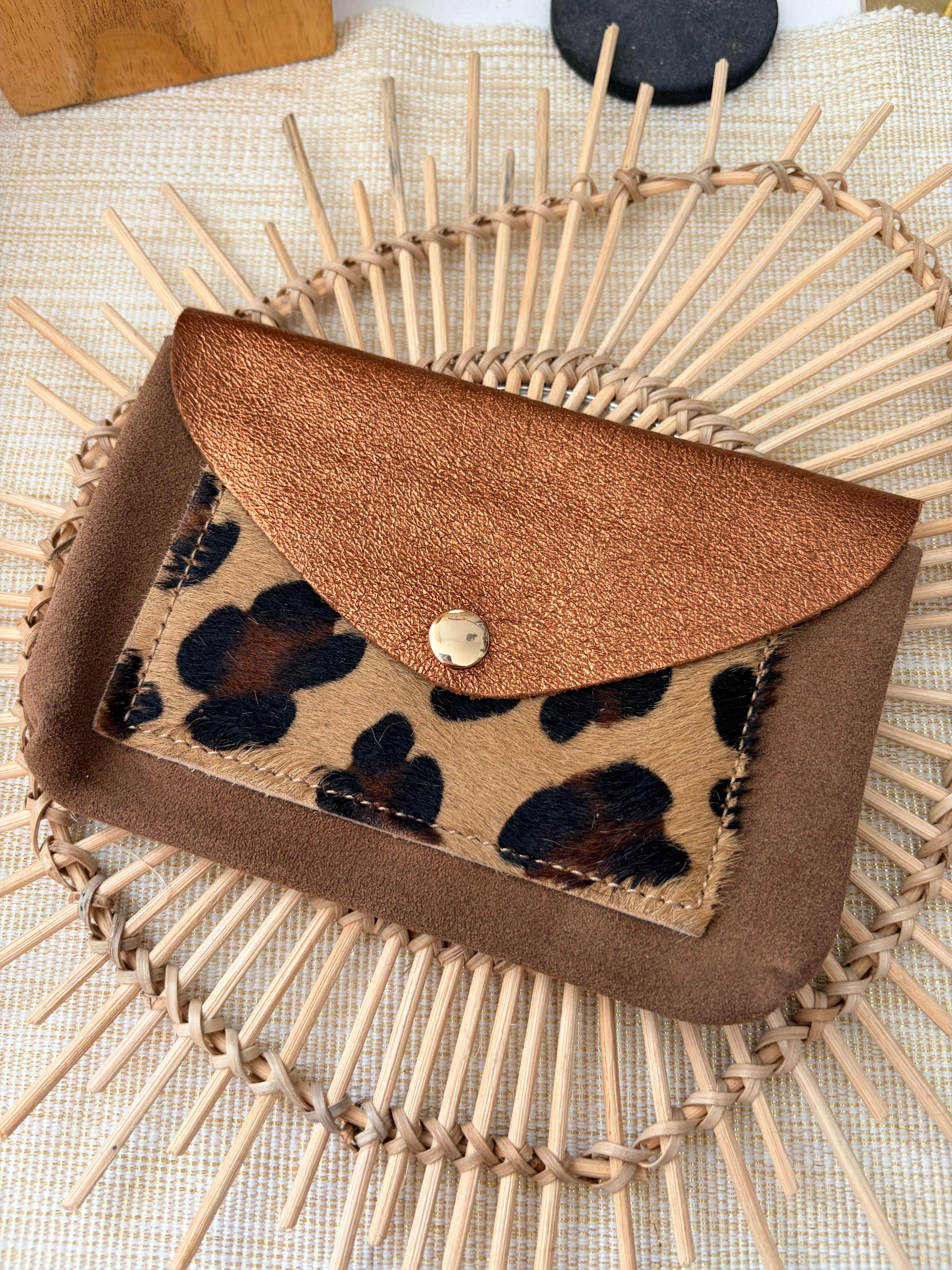 pochette cuir graou marron