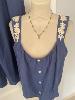ensemble pantalon top bleu 36/38