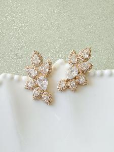 Boucles Alba strass doré