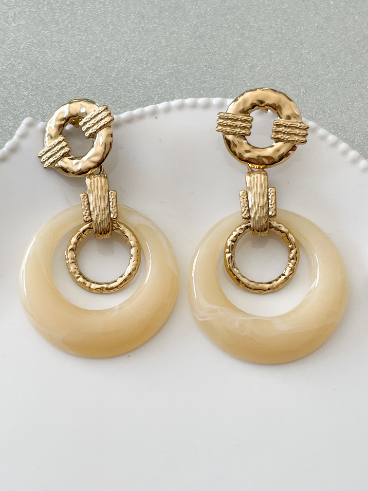 Boucles Cali beige doré